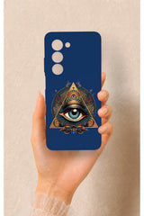 Oppo A5 5G Uyumlu Pyramid Eye Desenli Silikon Kılıf