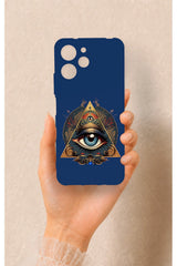 Redmi 12 Uyumlu Pyramid Eye Desenli Silikon Kılıf